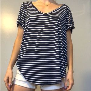 Navy and White Striped Soft and Sexy Tee